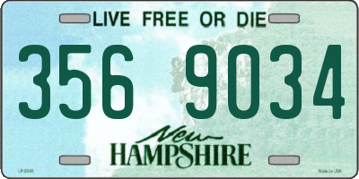 NH license plate 3569034