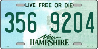 NH license plate 3569204