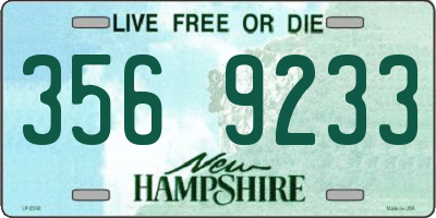 NH license plate 3569233