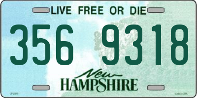 NH license plate 3569318
