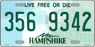 NH license plate 3569342