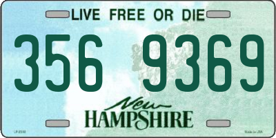 NH license plate 3569369