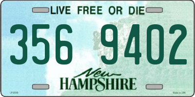 NH license plate 3569402
