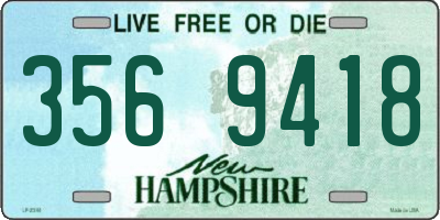 NH license plate 3569418