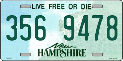 NH license plate 3569478