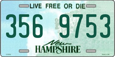 NH license plate 3569753