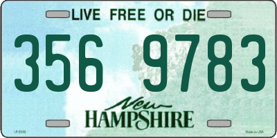 NH license plate 3569783