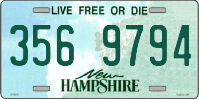 NH license plate 3569794