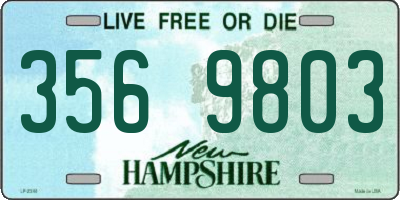 NH license plate 3569803