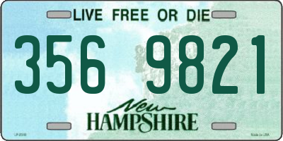 NH license plate 3569821