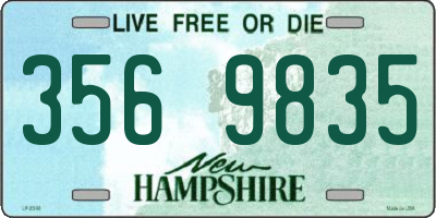 NH license plate 3569835