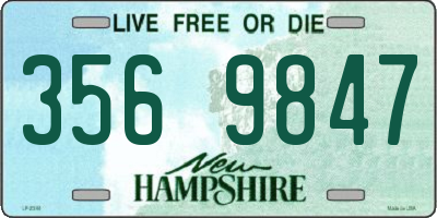 NH license plate 3569847