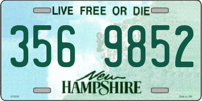 NH license plate 3569852