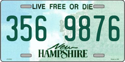 NH license plate 3569876