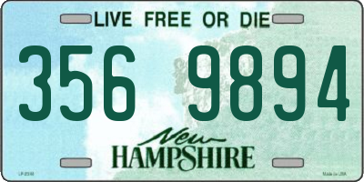NH license plate 3569894