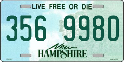 NH license plate 3569980
