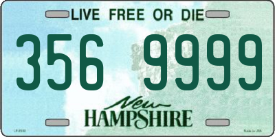 NH license plate 3569999