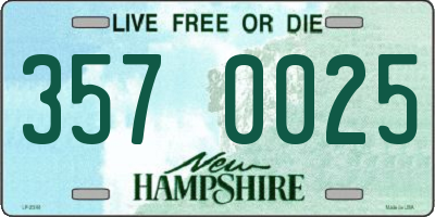 NH license plate 3570025