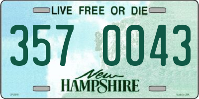 NH license plate 3570043