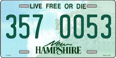 NH license plate 3570053