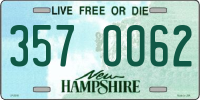 NH license plate 3570062