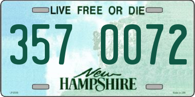 NH license plate 3570072