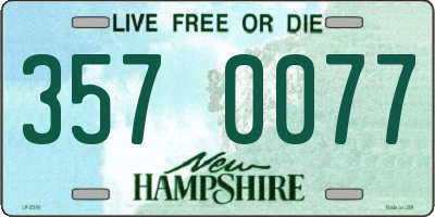 NH license plate 3570077