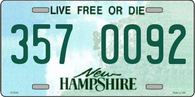 NH license plate 3570092