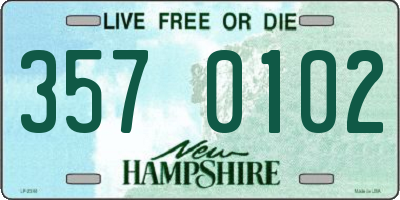 NH license plate 3570102
