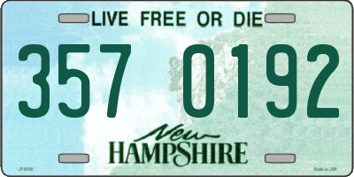 NH license plate 3570192