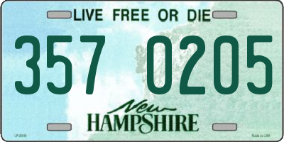 NH license plate 3570205
