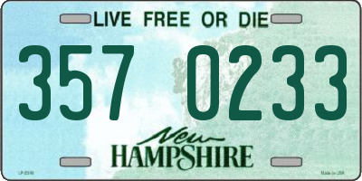 NH license plate 3570233