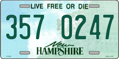 NH license plate 3570247