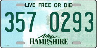 NH license plate 3570293