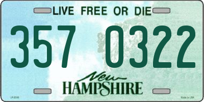 NH license plate 3570322