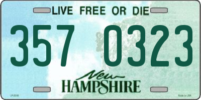 NH license plate 3570323