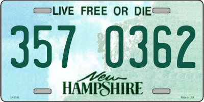 NH license plate 3570362