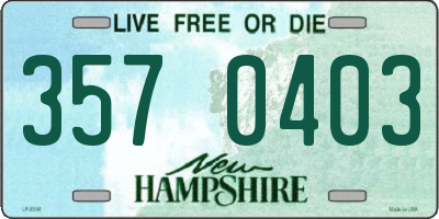NH license plate 3570403