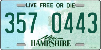 NH license plate 3570443