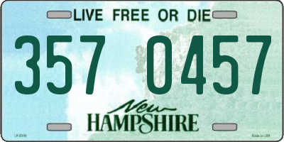 NH license plate 3570457