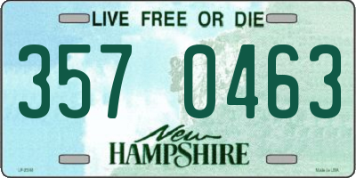 NH license plate 3570463