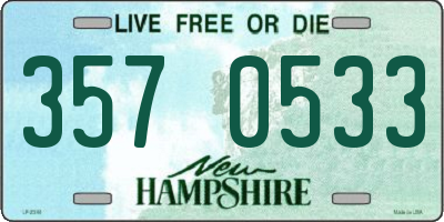 NH license plate 3570533