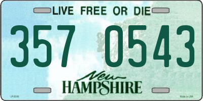 NH license plate 3570543