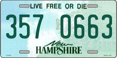 NH license plate 3570663