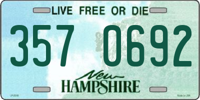 NH license plate 3570692