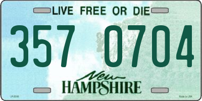 NH license plate 3570704