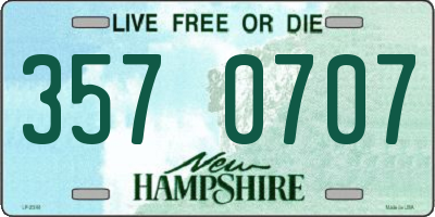 NH license plate 3570707