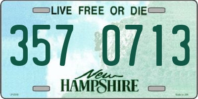 NH license plate 3570713