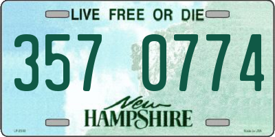 NH license plate 3570774