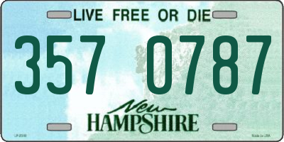 NH license plate 3570787